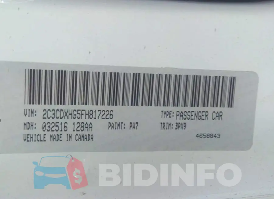 2C3CDXHG5FH817226 Photo# 9