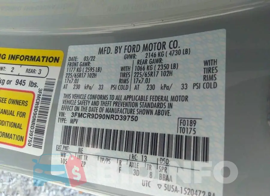 3FMCR9D90NRD39750 Photo# 9