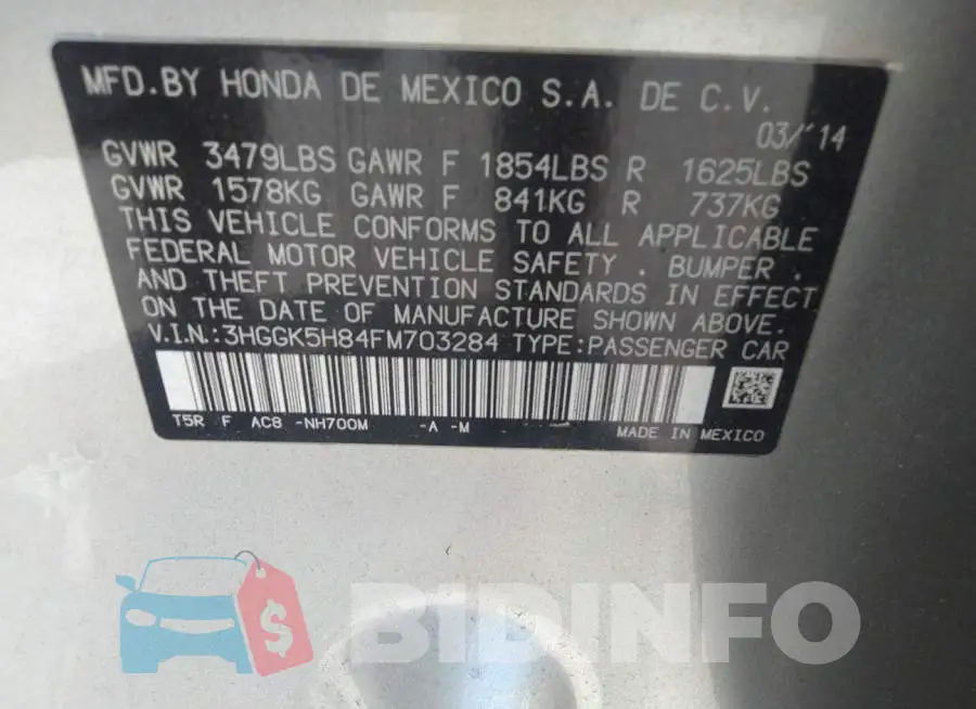 3HGGK5H84FM703284 Photo# 9