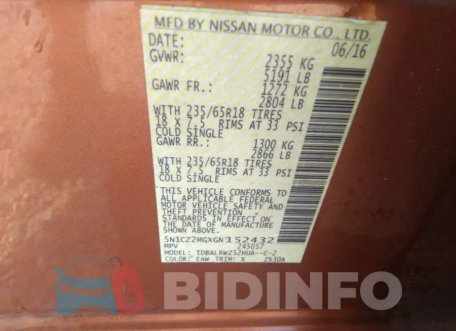 5N1CZ2MGXGN152432 Photo# 9