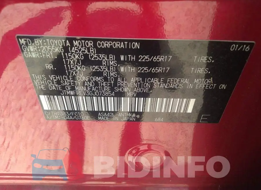 JTMWFREV3GJ073854 Photo# 9