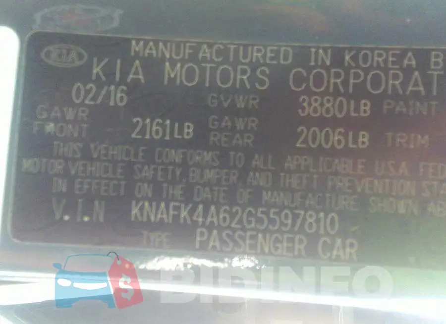 KNAFK4A62G5597810 Photo# 9