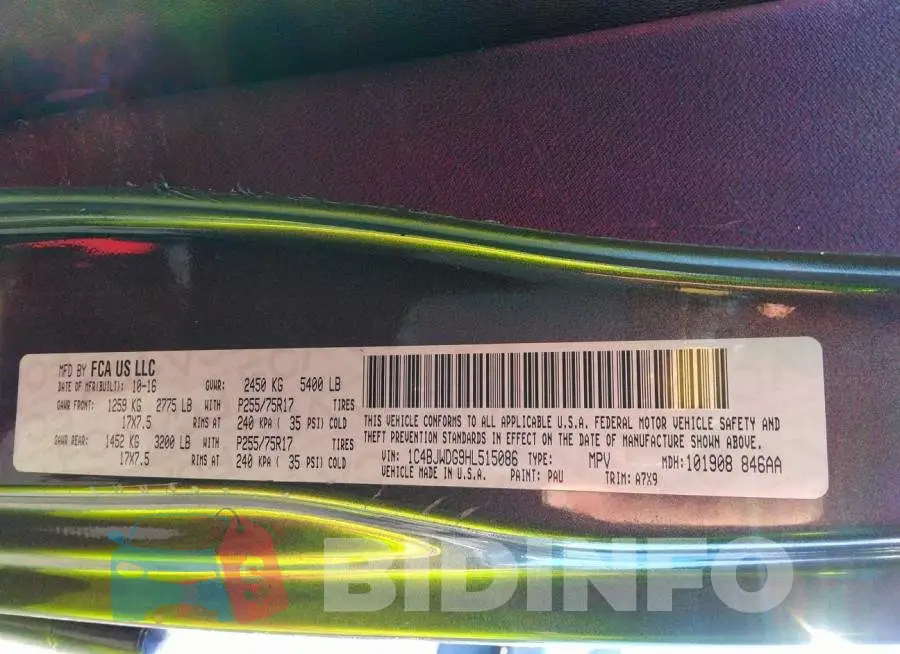 1C4BJWDG9HL515086 Photo# 9