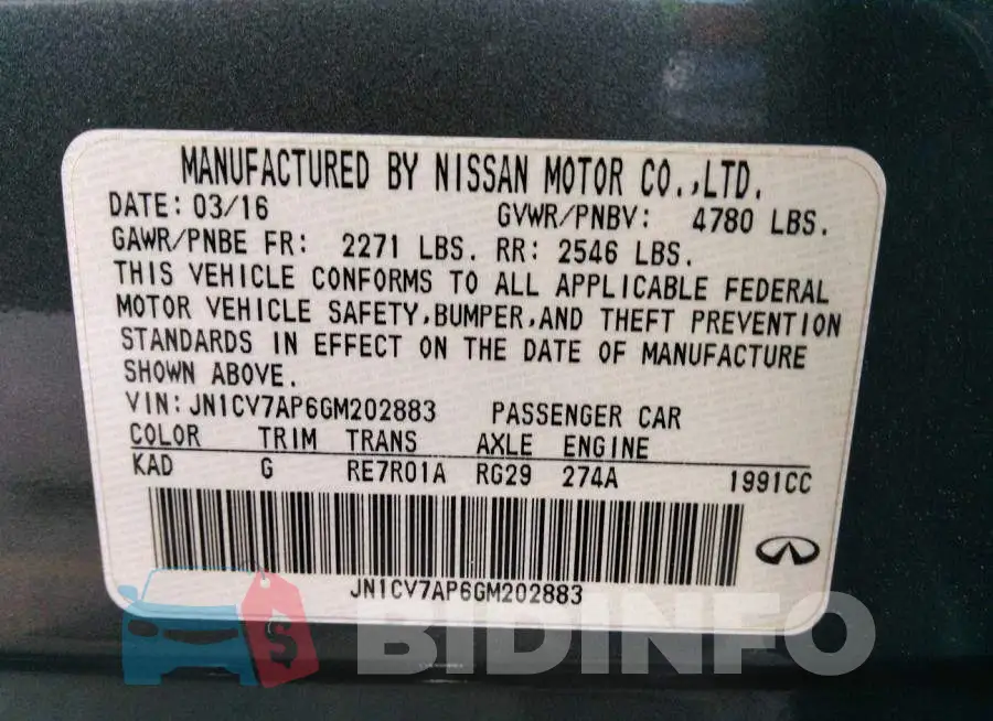JN1CV7AP6GM202883 Photo# 9