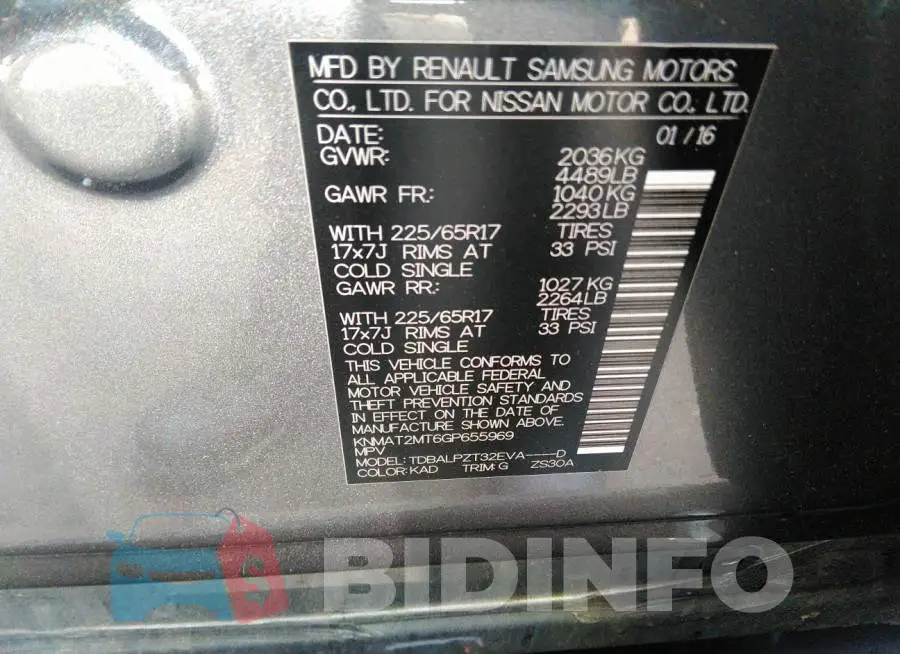 KNMAT2MT6GP655969 Photo# 9