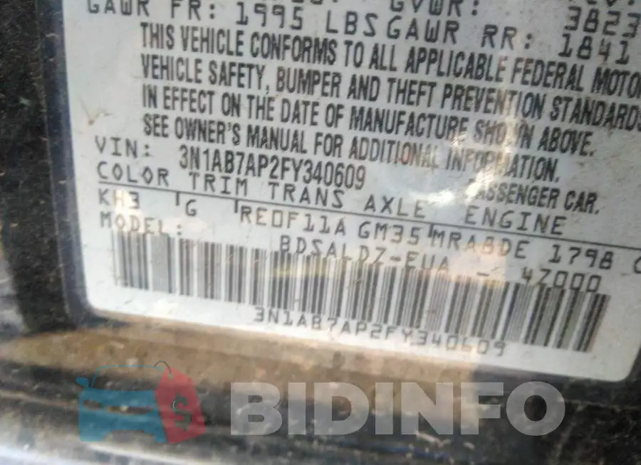3N1AB7AP2FY340609 Photo# 9