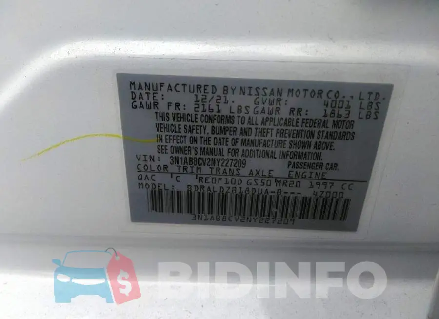 3N1AB8CV2NY227209 Photo# 9