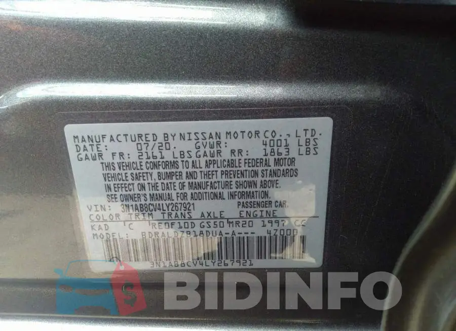 3N1AB8CV4LY267921 Photo# 9