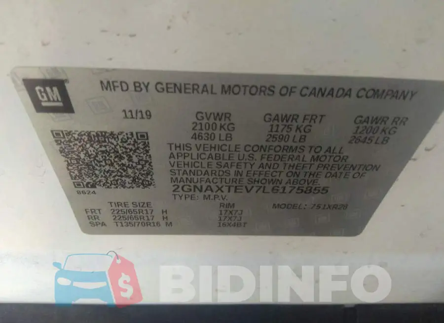 2GNAXTEV7L6175855 Photo# 9