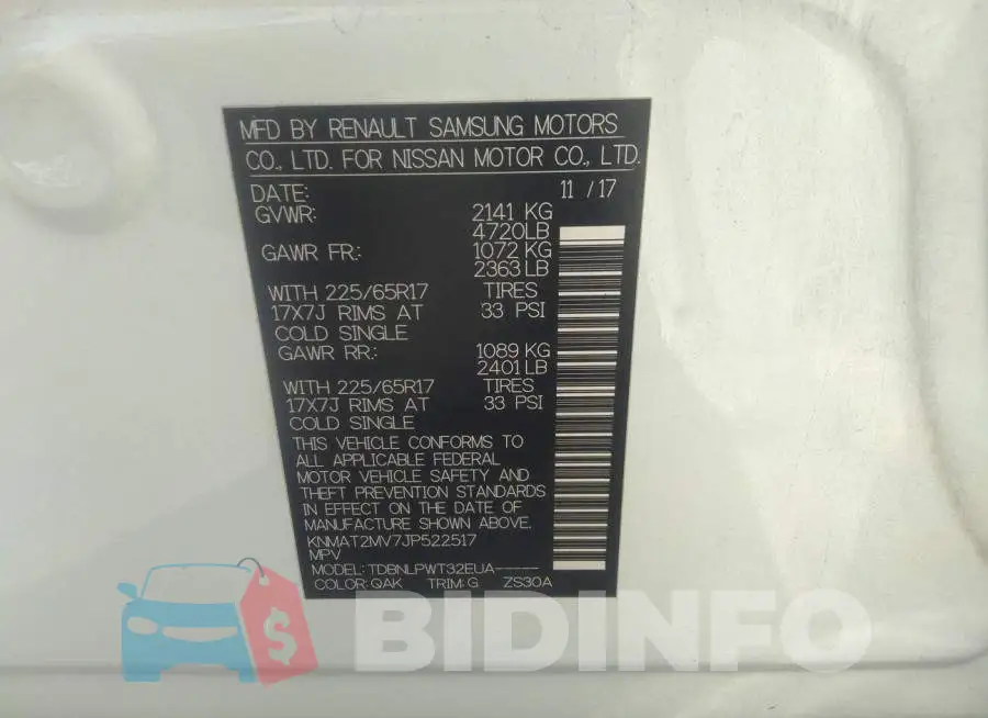 KNMAT2MV7JP522517 Photo# 9