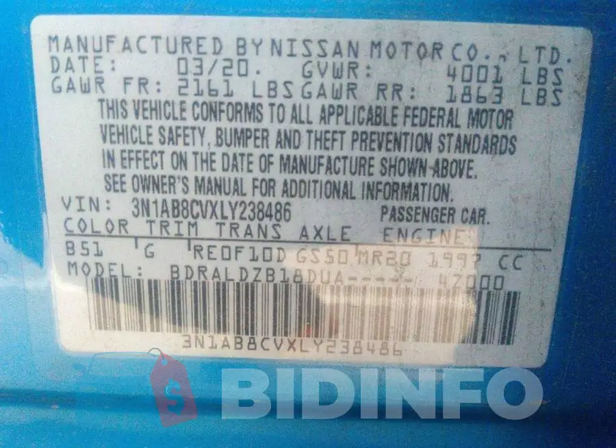 3N1AB8CVXLY238486 Photo# 9