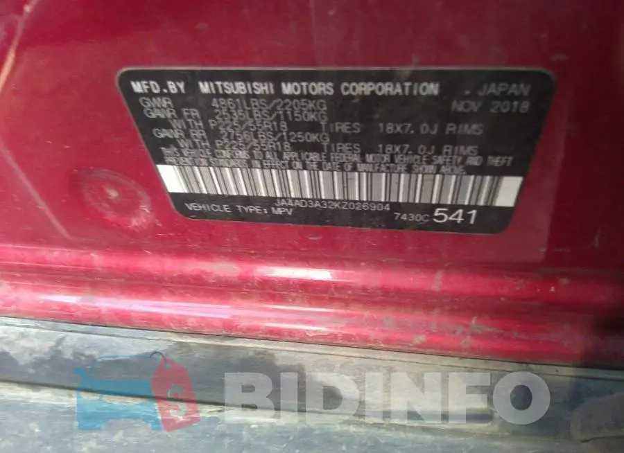 JA4AD3A32KZ026904 Photo# 9