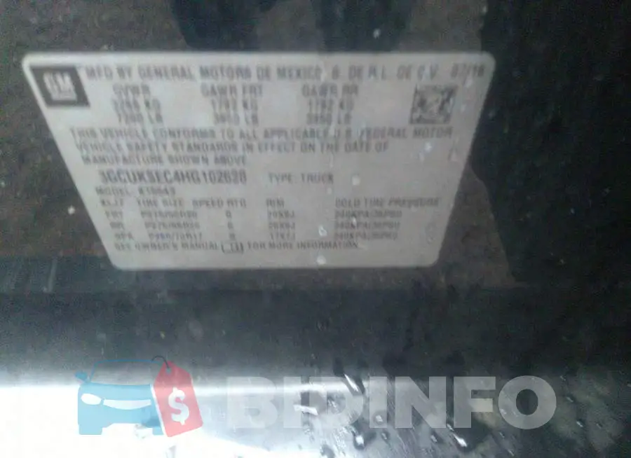 3GCUKSEC4HG102628 Photo# 9