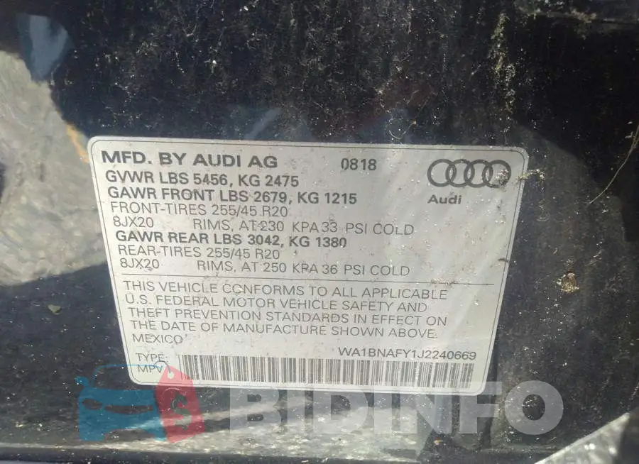 WA1BNAFY1J2240669 Photo# 9