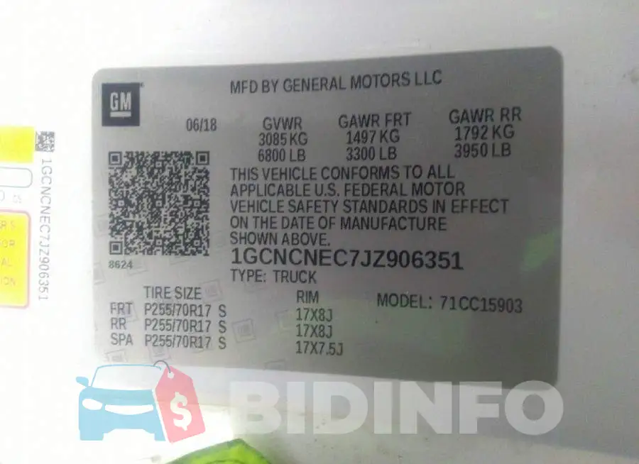 1GCNCNEC7JZ906351 Photo# 9