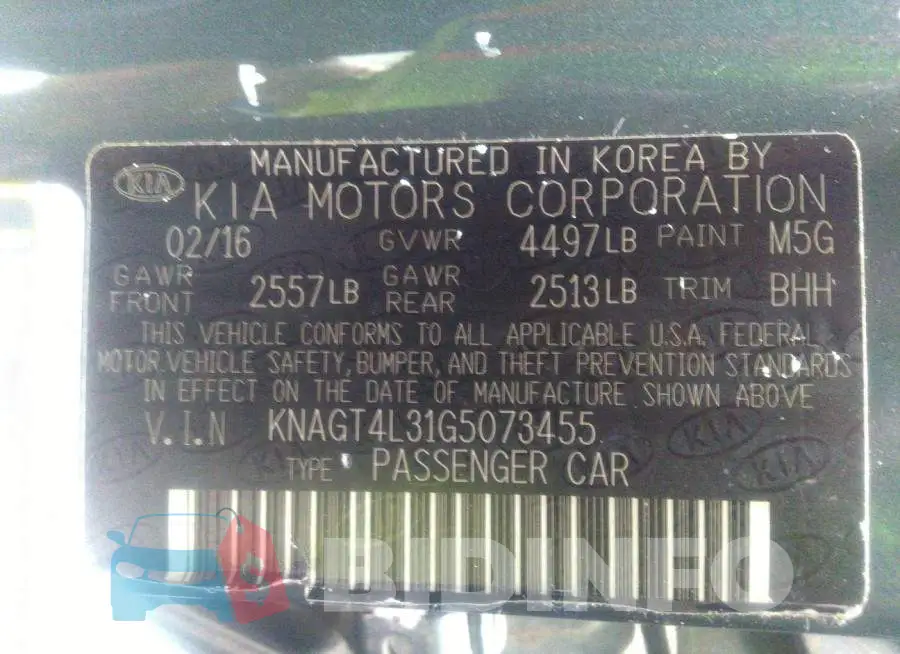 KNAGT4L31G5073455 Photo# 9