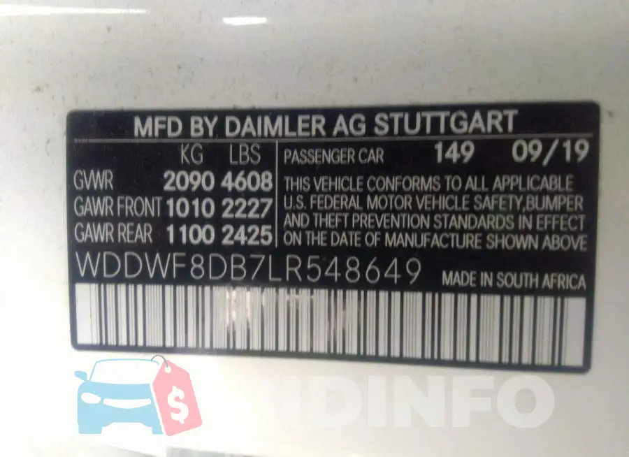 WDDWF8DB7LR548649 Photo# 9