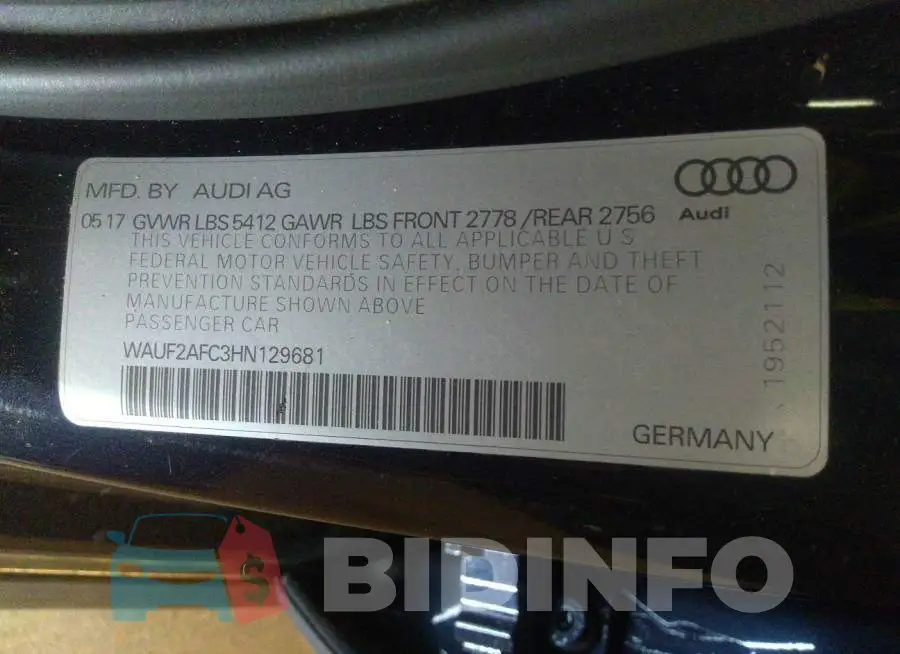 WAUF2AFC3HN129681 Photo# 9