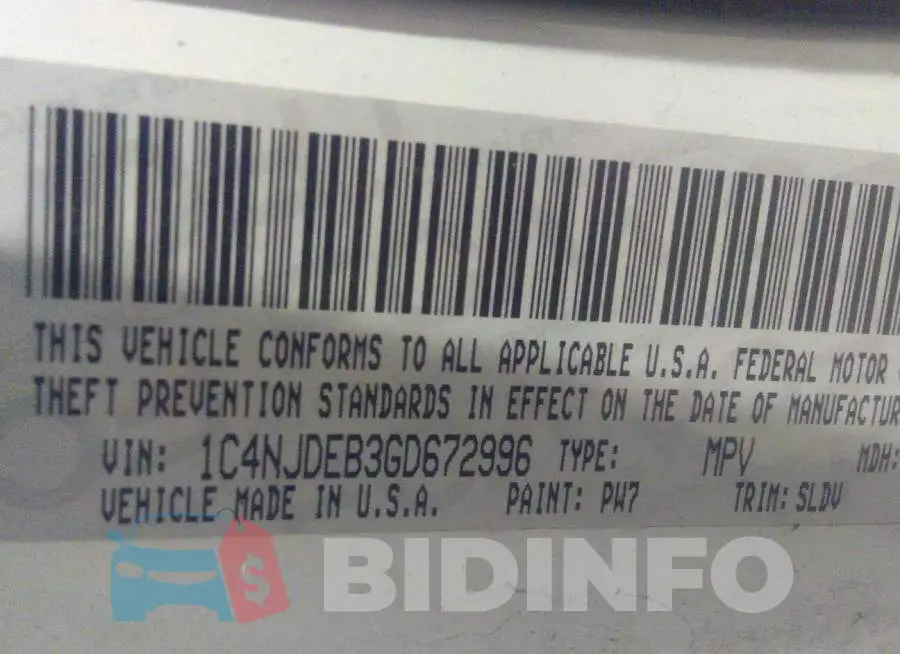 1C4NJDEB3GD672996 Photo# 9