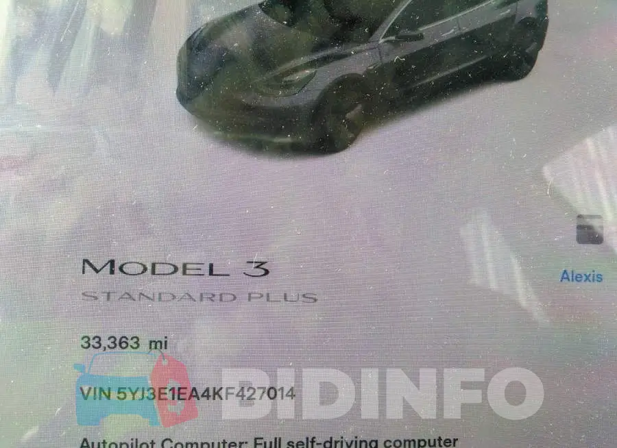 5YJ3E1EA4KF427014 Photo# 7