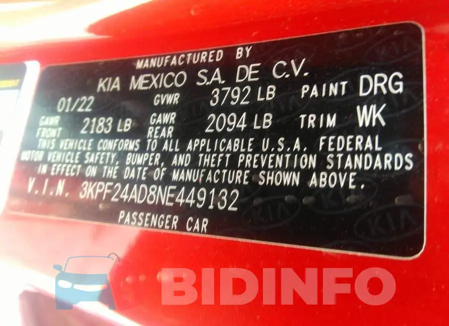 3KPF24AD8NE449132 Photo# 9