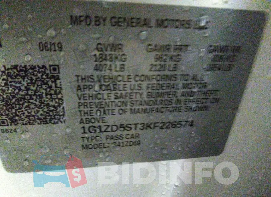 1G1ZD5ST3KF226574 Photo# 9