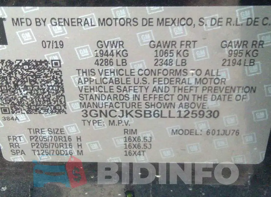 3GNCJKSB6LL125930 Photo# 9