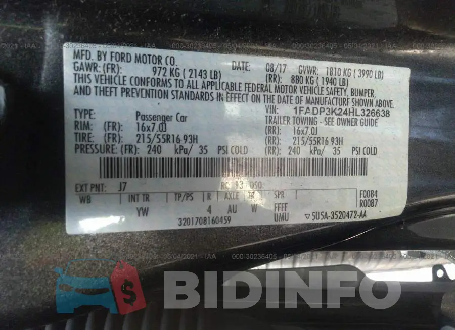 1FADP3K24HL326638 Photo# 9