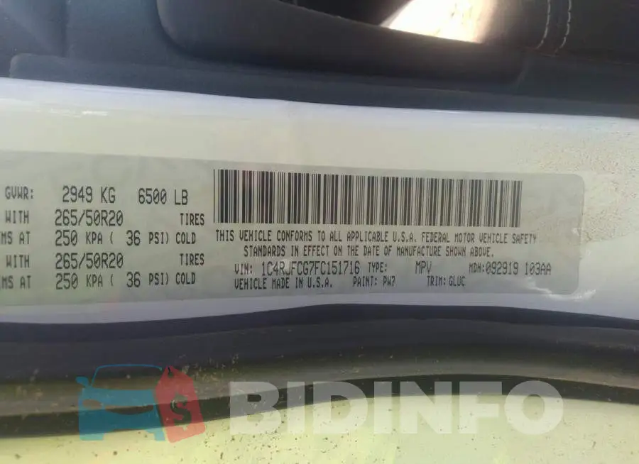 1C4RJFCG7FC151716 Photo# 9