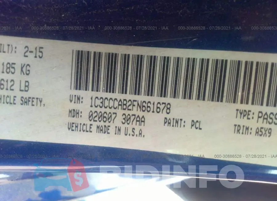 1C3CCCAB2FN661678 Photo# 9