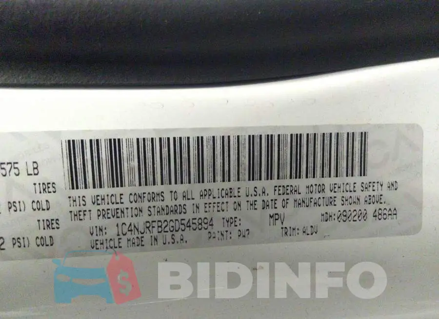 1C4NJRFB2GD545894 Photo# 9