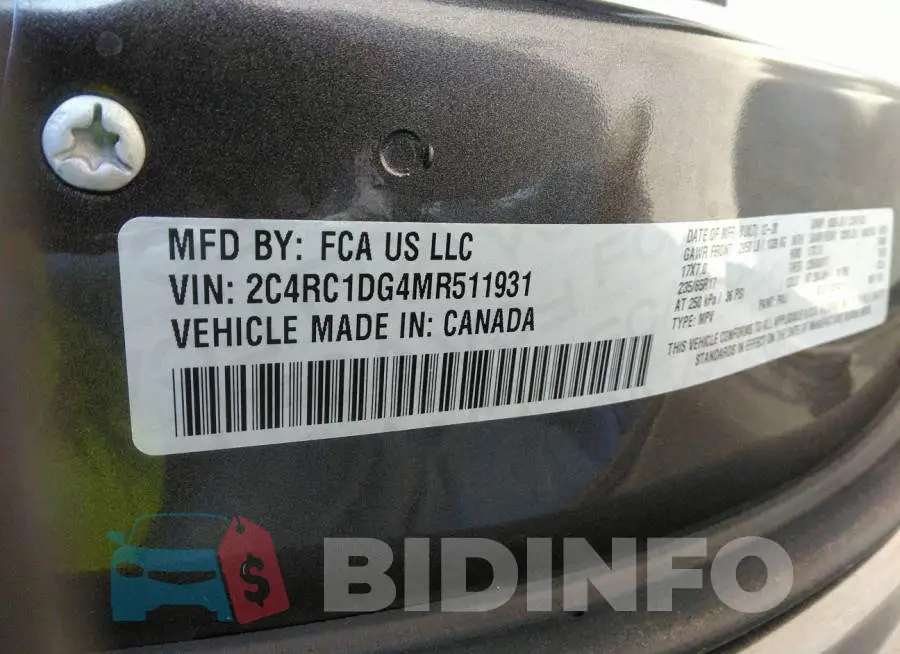 2C4RC1DG4MR511931 Photo# 9