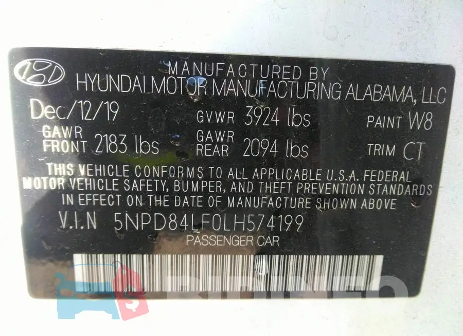 5NPD84LF0LH574199 Photo# 9