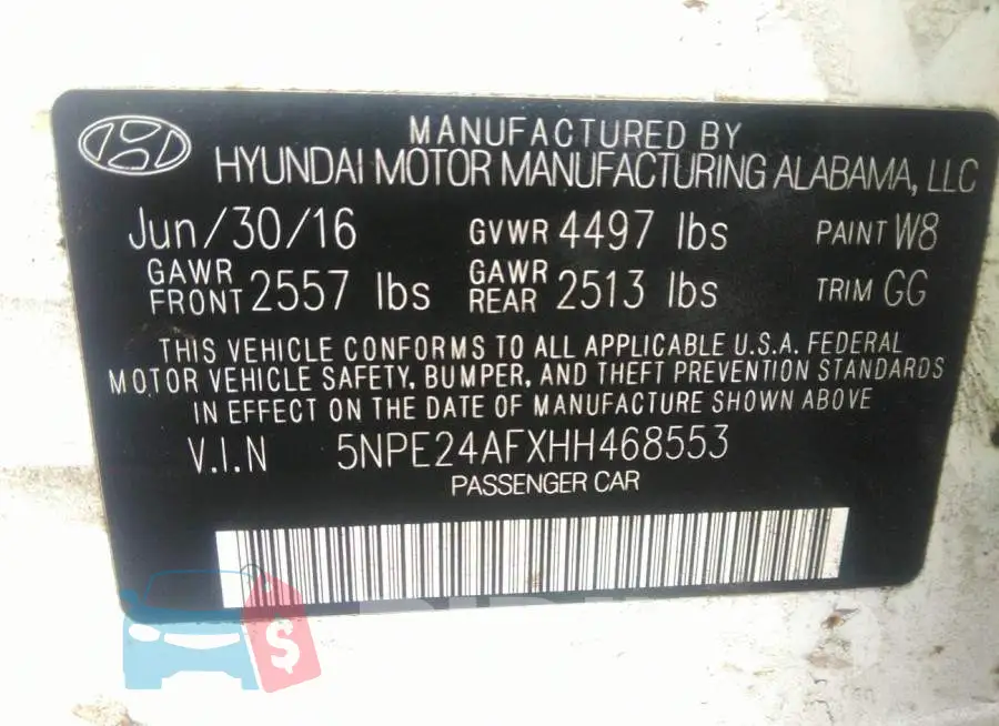 5NPE24AFXHH468553 Photo# 9