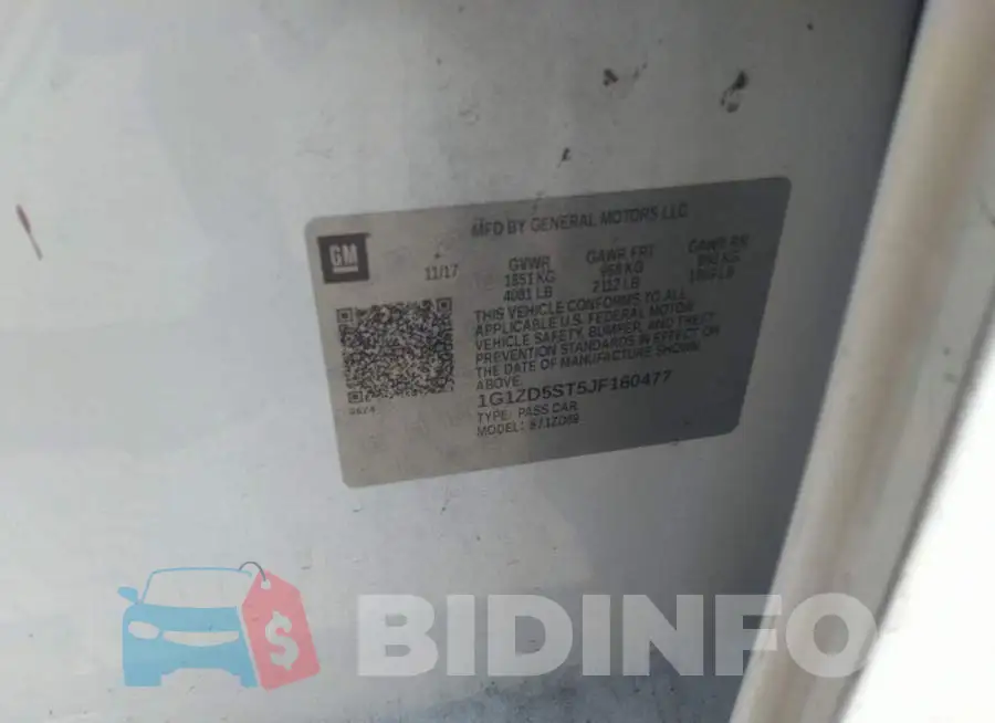 1G1ZD5ST5JF160477 Photo# 9