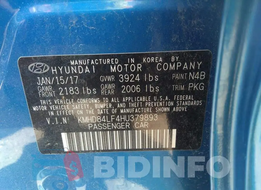 KMHD84LF4HU379893 Photo# 9