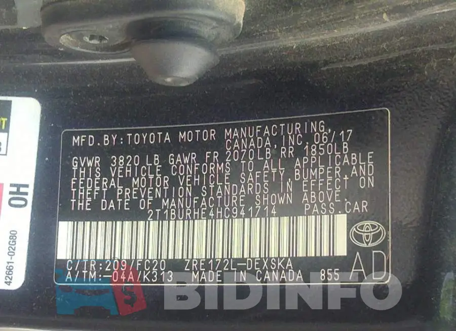 2T1BURHE4HC941714 Photo# 9