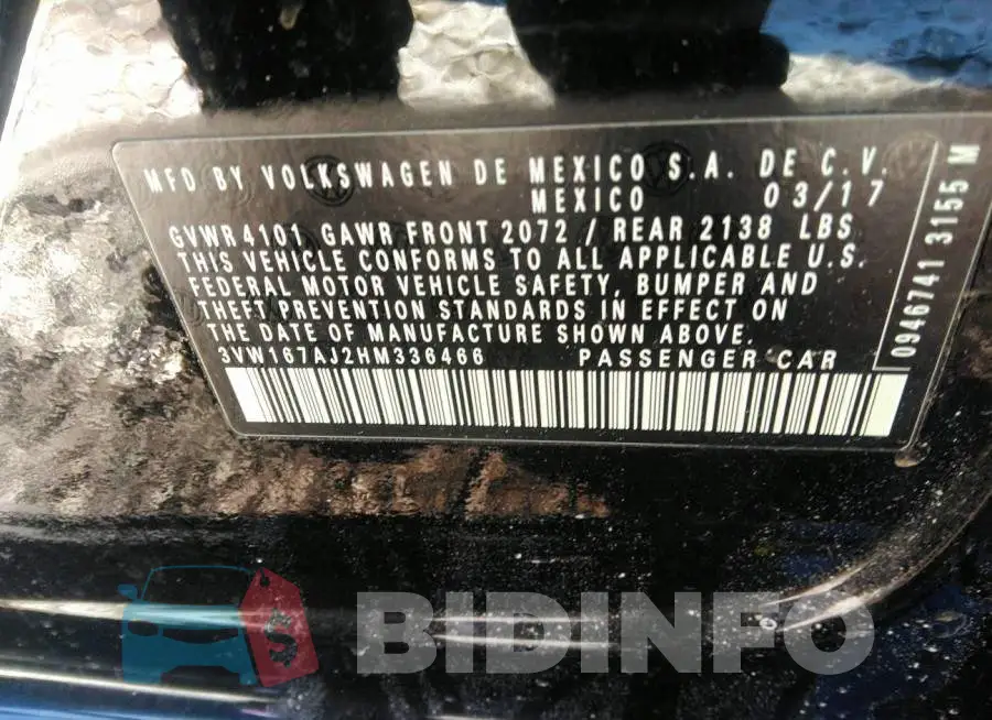 3VW167AJ2HM336466 Photo# 9
