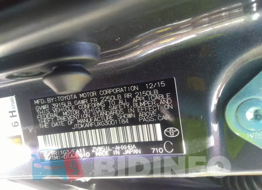 JTDKARFUXG3001184 Photo# 9
