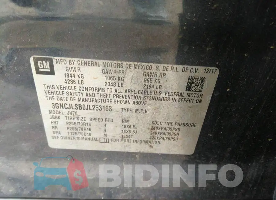 3GNCJLSB0JL253163 Photo# 9