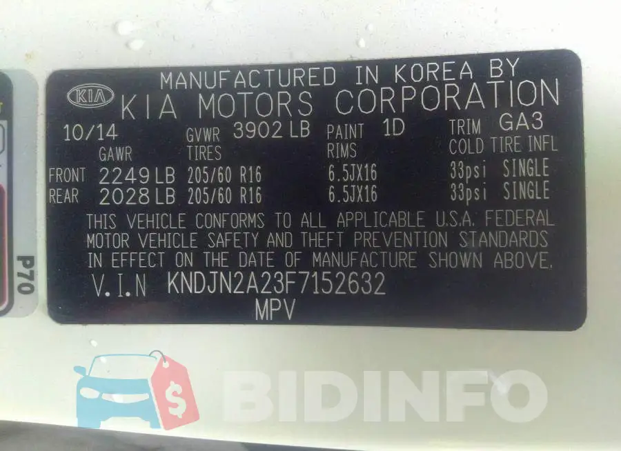 KNDJN2A23F7152632 Photo# 9