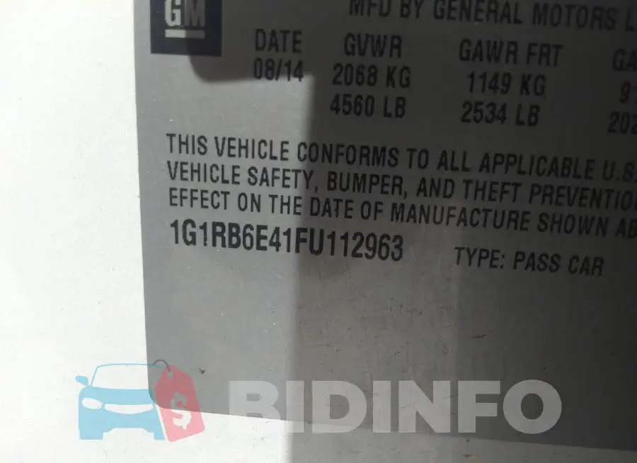 1G1RB6E41FU112963 Photo# 9