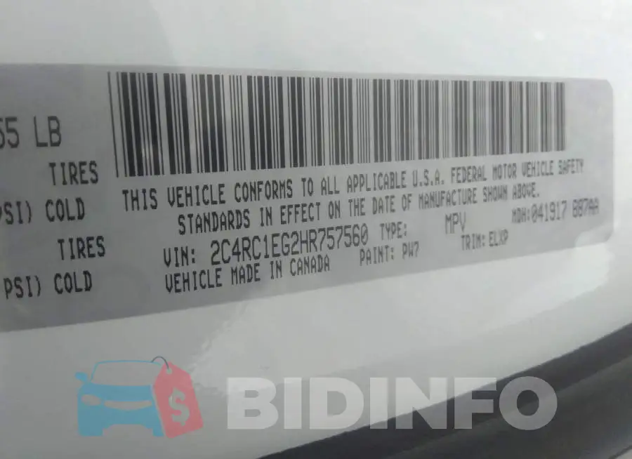 2C4RC1EG2HR757560 Photo# 9