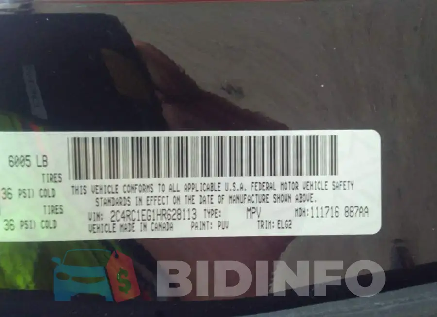 2C4RC1EG1HR628113 Photo# 9