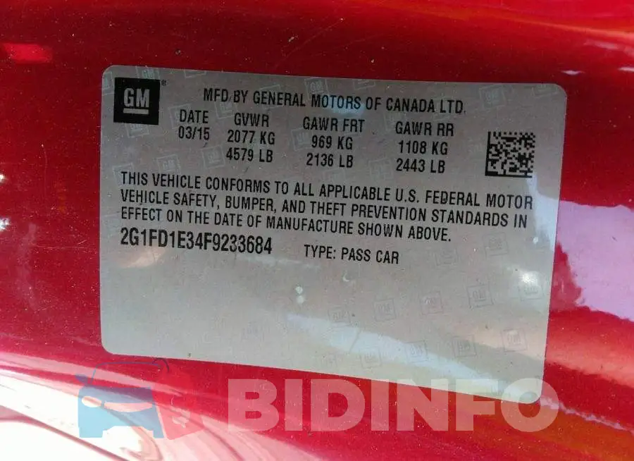 2G1FD1E34F9233684 Photo# 9