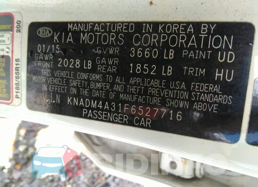 KNADM4A31F6527716 Photo# 9