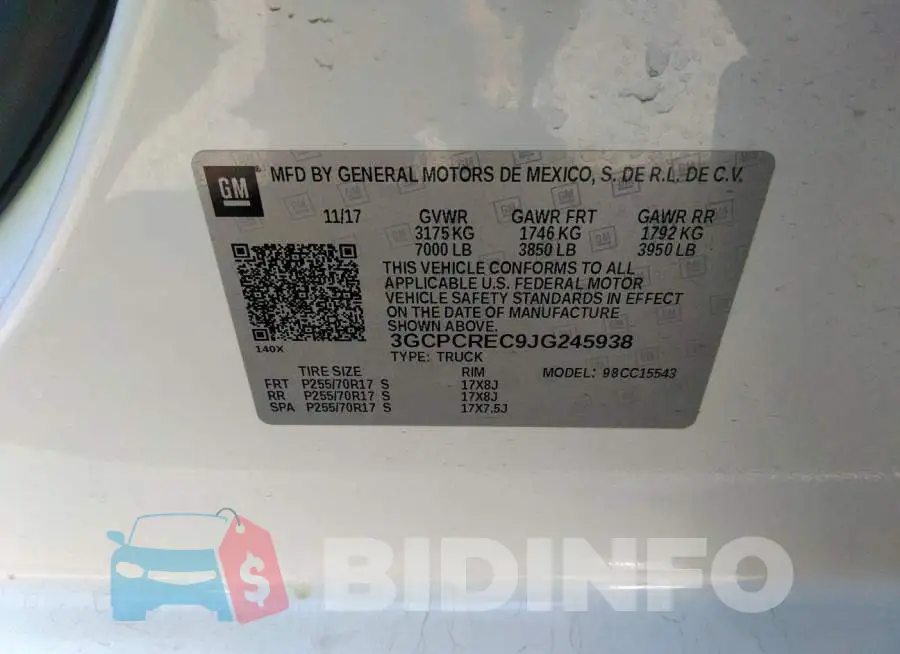 3GCPCREC9JG245938 Photo# 9