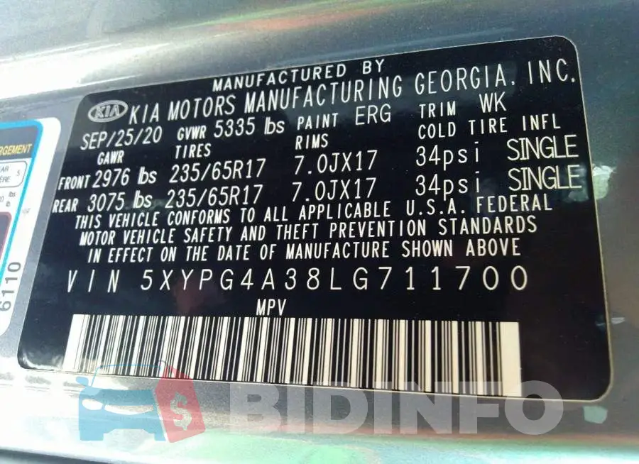 5XYPG4A38LG711700 Photo# 9