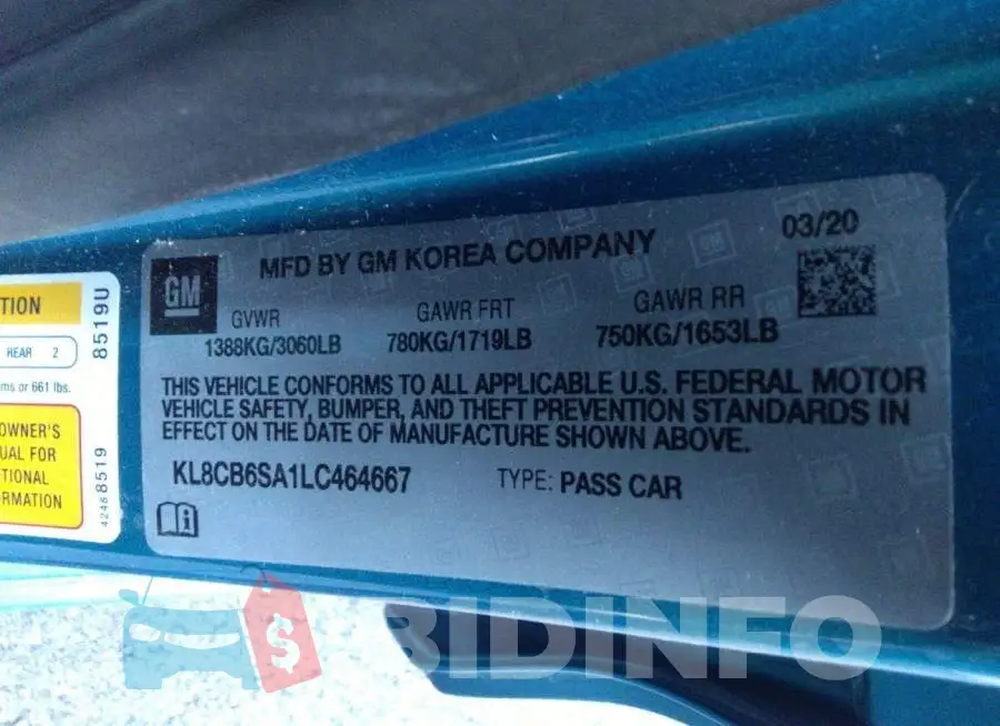 KL8CB6SA1LC464667 Photo# 9