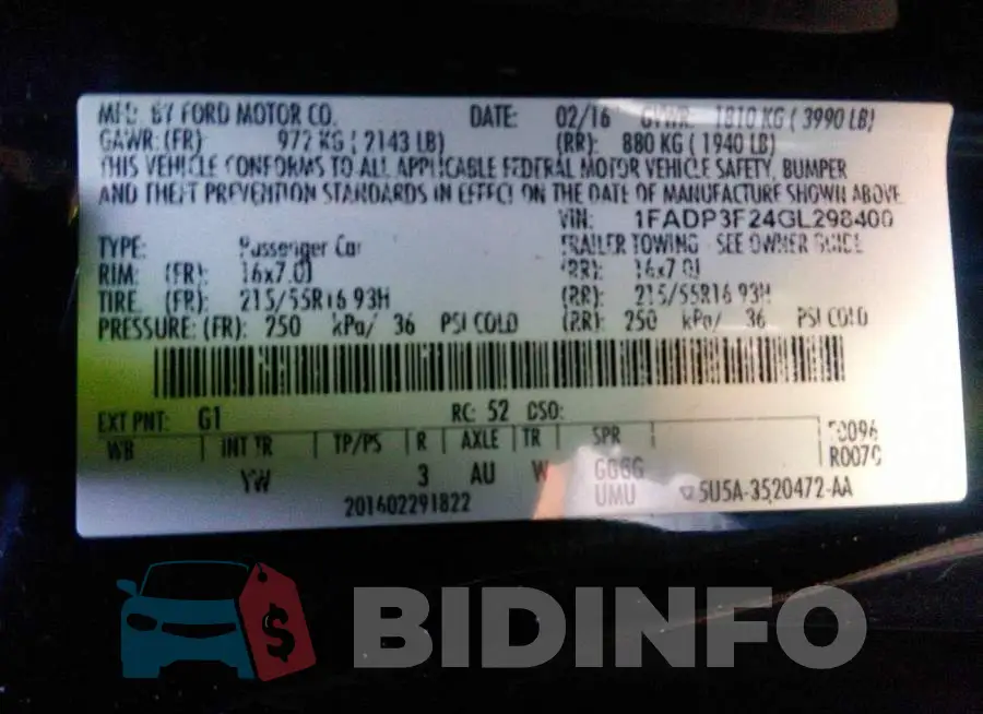 1FADP3F24GL298400 Photo# 9